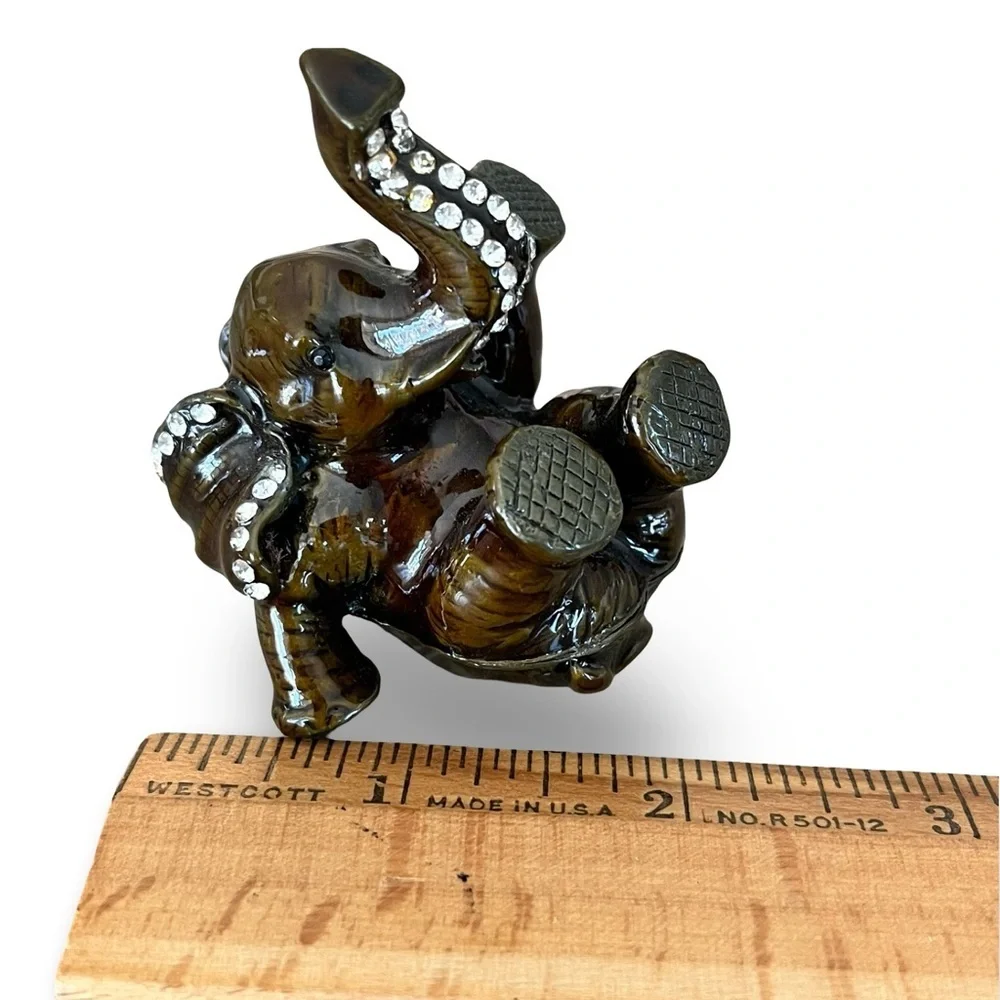 Baby Elephant Crystal Trinket Box